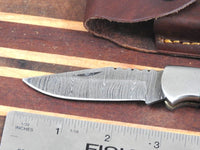 Hand Forged Custom "Texas Pride" Damascus Folding Lock back Knife. F-5646