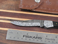 Hand Forged Custom Damascus Folding Lock back Knife. F-5647