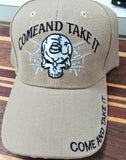 Skull Embroidered Come And Take It Cap