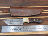 Hand Forged Hand Made Damascus Tanto Skinner Knife #23-24