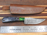 Hand Forged Hand Made Damascus Drop Point Skinner Knife #29-24