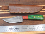 Hand Forged Hand Made Damascus Drop Point Skinner Knife #30-24