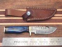 Hand Forged Damascus All Purpose Sportsman Gut Hook Knife. 5611