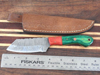 Hand Forged Hand Made Damascus Camping Chopping Knife #5676