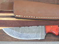 Handmade Hand Forged Damascus Drop Point Skinner Knife. #5698