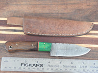 Handmade Hand Forged Damascus Drop Point Skinner Knife. #5704