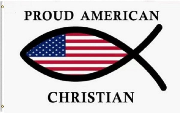 Proud American Christian Flag 3'X5'