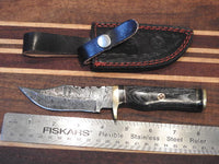 Hand Forged Damascus All Purpose Drop Point Sportsman Knife. D-5623