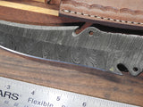 Handmade Hand Forged Damascus Extensively Detailed Collectors 13.25" Bowie