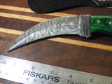 Hand Forged Damascus Collectors Custom Karambit Knife. D118