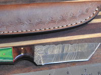 Hand Forged Damascus  Skinner Tanto Knife. D153