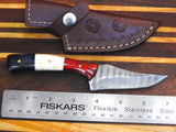 Hand Forged Handmade Damascus Skinner Knife Custom Bolsters D159