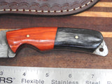 Hand Forged Damascus Deep Gut Hook Knife. D158