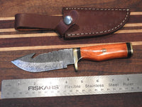 Hand Forged Damascus All Purpose Sportsman Gut Hook Knife. N-5617