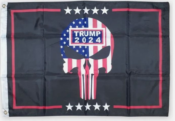 Trump 2024 Skull Flag 3'X5'