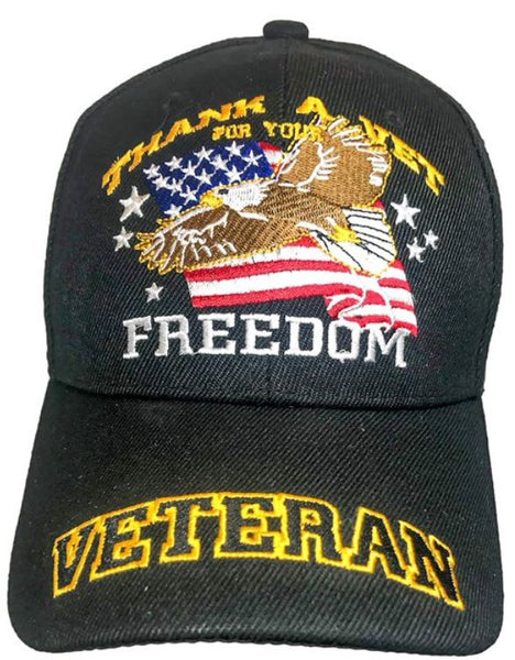 Embroidered Thank A Veteran Cap