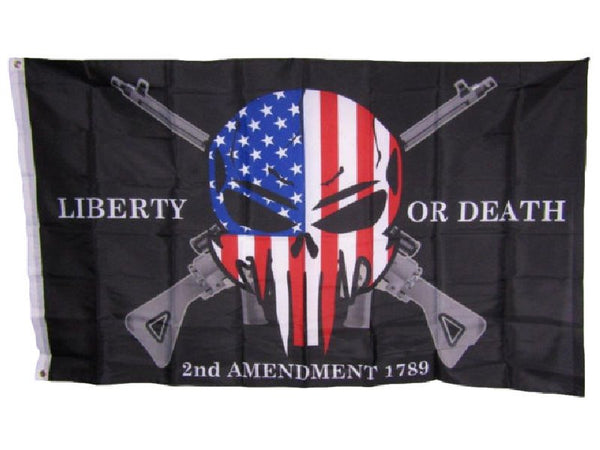 Liberty Or Death Skull Flag 3'X5'
