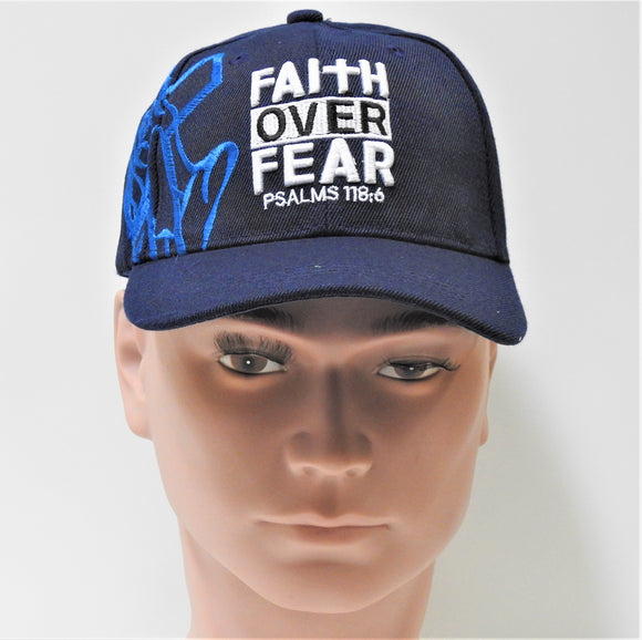 Faith Over Fear Christian Cap Extensively Embroidered
