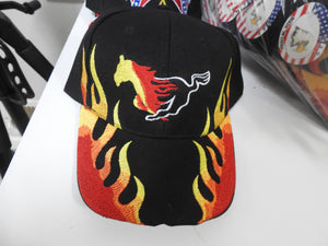 Mustang Flaming Bill Embroidered Cap