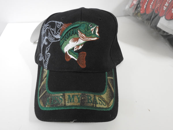 Fishing Hat "Kiss My Bass" Embroidered Cap